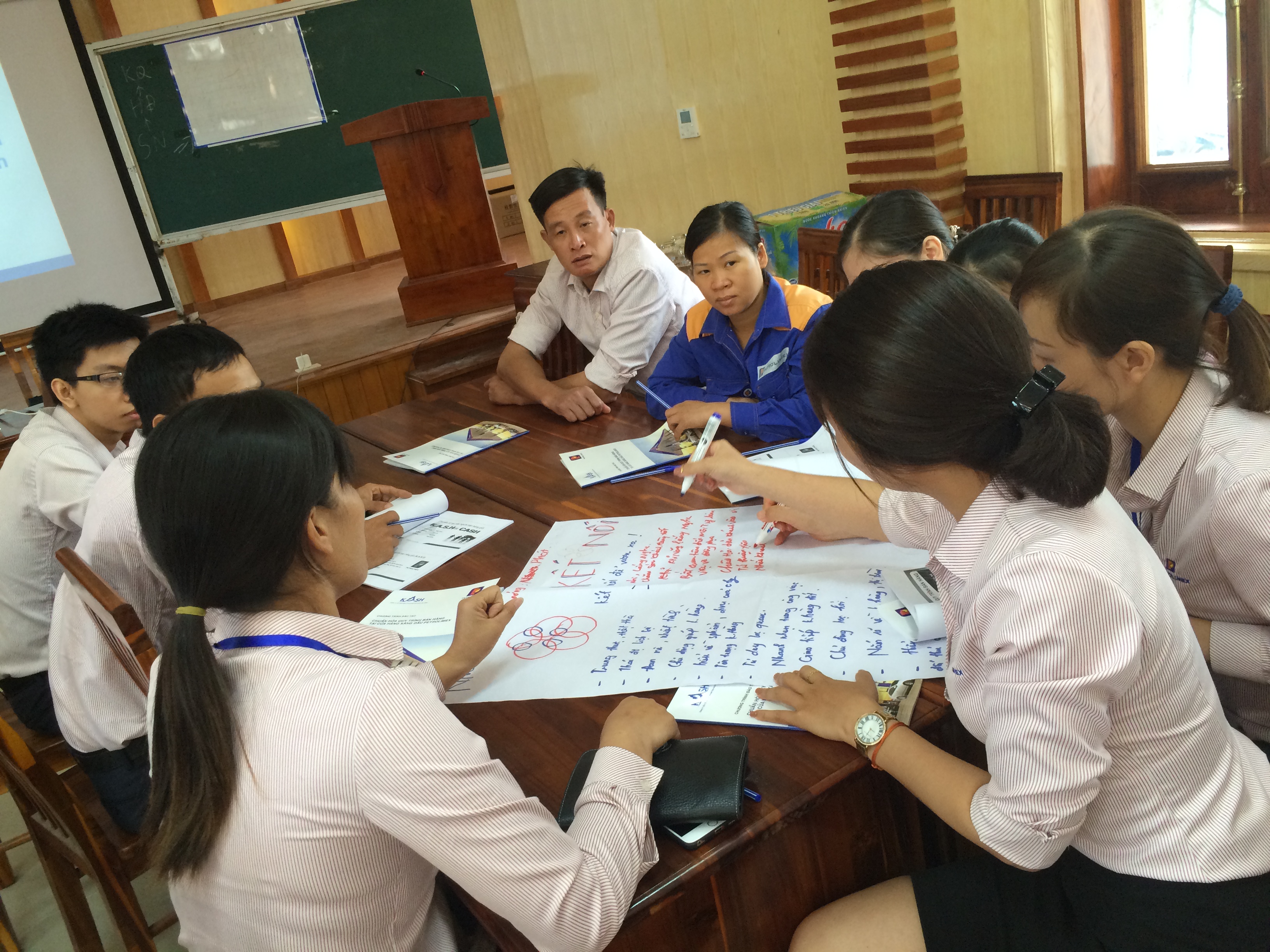 Các nhóm tham gia thảo luận nhiệt tình sôi nổi